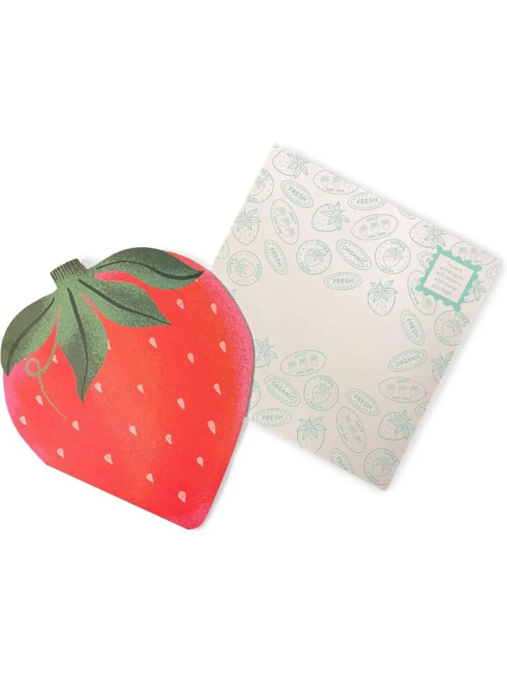 Strawberry Notecards - Cute Paper Stationery for Notes & Gifts, Eco-Friendly